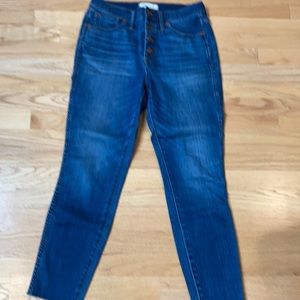 Madewell 10” high rise skinny crop jeans